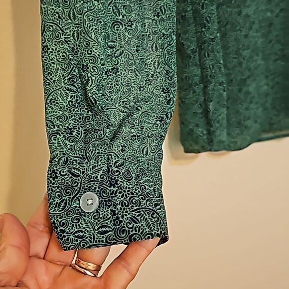 Cabi Bountiful Blouse Sheer Green medium - Picture 3 of 7